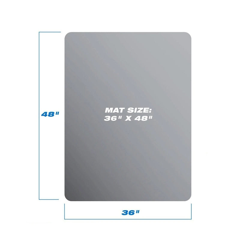 Tapis de chaise rectangulaire ultra-résistant de 48 x 36 po et de 0,2 cm d'épaisseur
