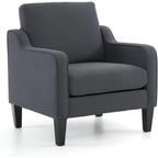 Fauteuil d'appoint en tissu Mid-Century Modern avec cadre en métal et en bois