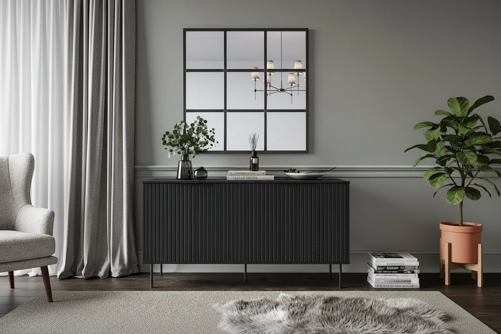 Lysander Fluted Sideboard Buffet Cabinet