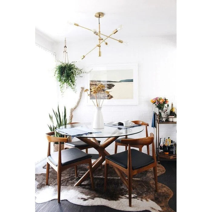 Chaises de salle à manger avec assise en tissu beige ou en similicuir foncé noyer, de bureau ou d'appoint pour salon, chambre et cuisine.