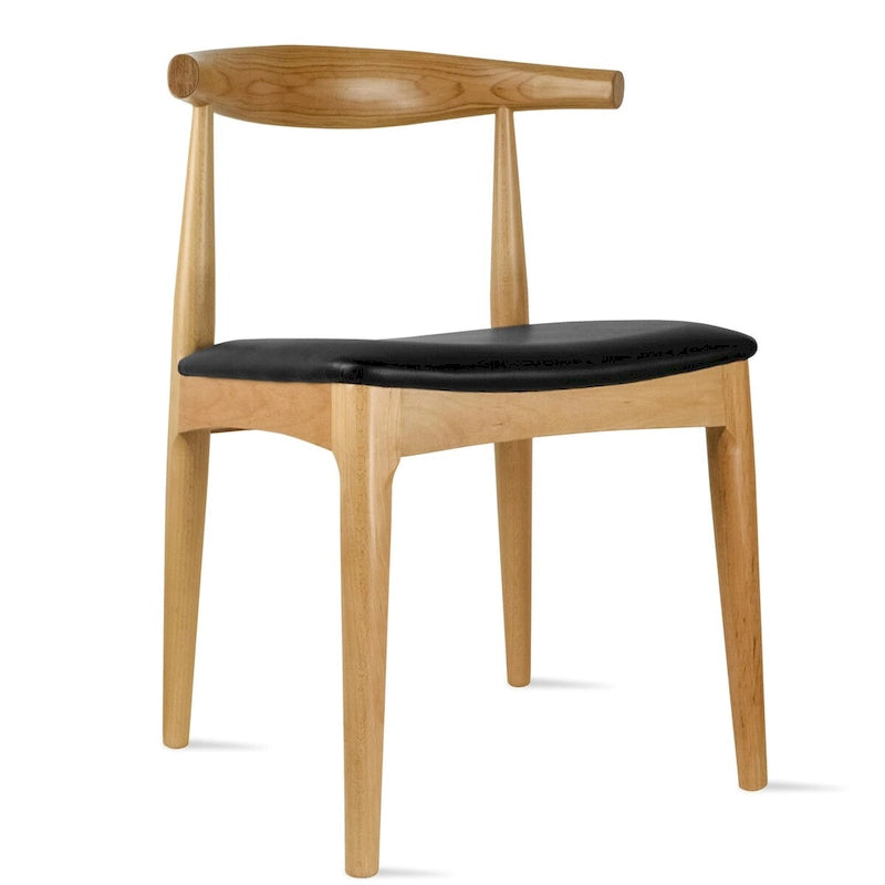Chaises de salle à manger avec assise en tissu beige ou en similicuir foncé noyer, de bureau ou d'appoint pour salon, chambre et cuisine.