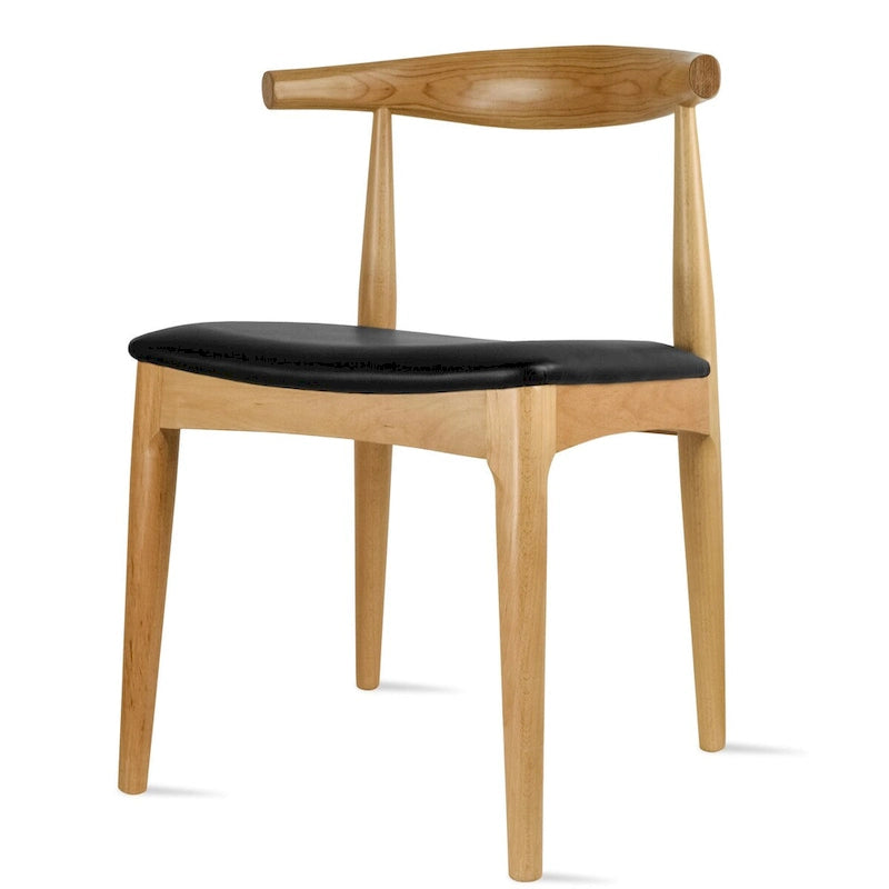 Chaises de salle à manger avec assise en tissu beige ou en similicuir foncé noyer, de bureau ou d'appoint pour salon, chambre et cuisine.