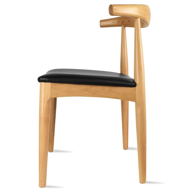 Chaises de salle à manger avec assise en tissu beige ou en similicuir foncé noyer, de bureau ou d'appoint pour salon, chambre et cuisine.