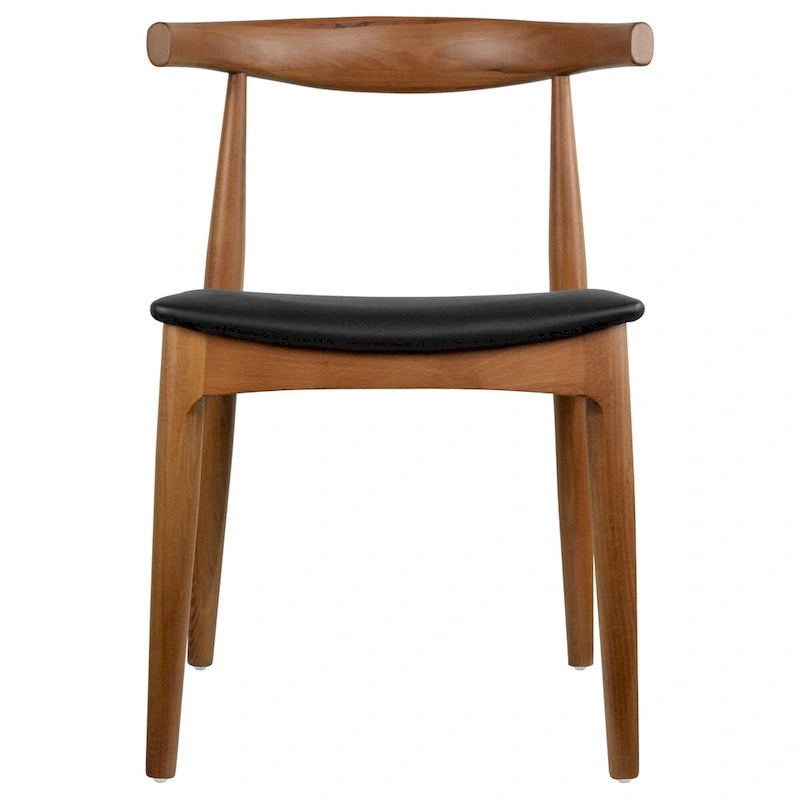Chaises de salle à manger avec assise en tissu beige ou en similicuir foncé noyer, de bureau ou d'appoint pour salon, chambre et cuisine.