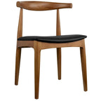 Chaises de salle à manger avec assise en tissu beige ou en similicuir foncé noyer, de bureau ou d'appoint pour salon, chambre et cuisine.