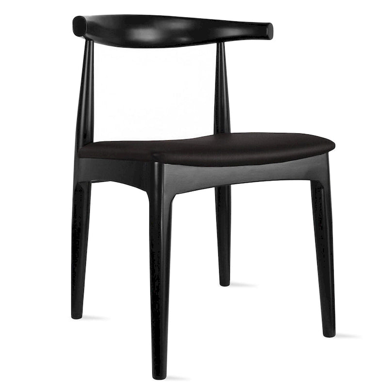 Chaises de salle à manger avec assise en tissu beige ou en similicuir foncé noyer, de bureau ou d'appoint pour salon, chambre et cuisine.