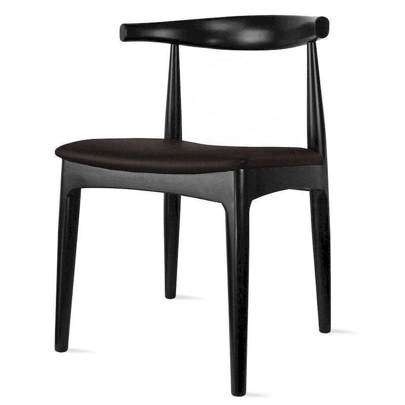 Chaises de salle à manger avec assise en tissu beige ou en similicuir foncé noyer, de bureau ou d'appoint pour salon, chambre et cuisine.
