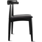 Chaises de salle à manger avec assise en tissu beige ou en similicuir foncé noyer, de bureau ou d'appoint pour salon, chambre et cuisine.