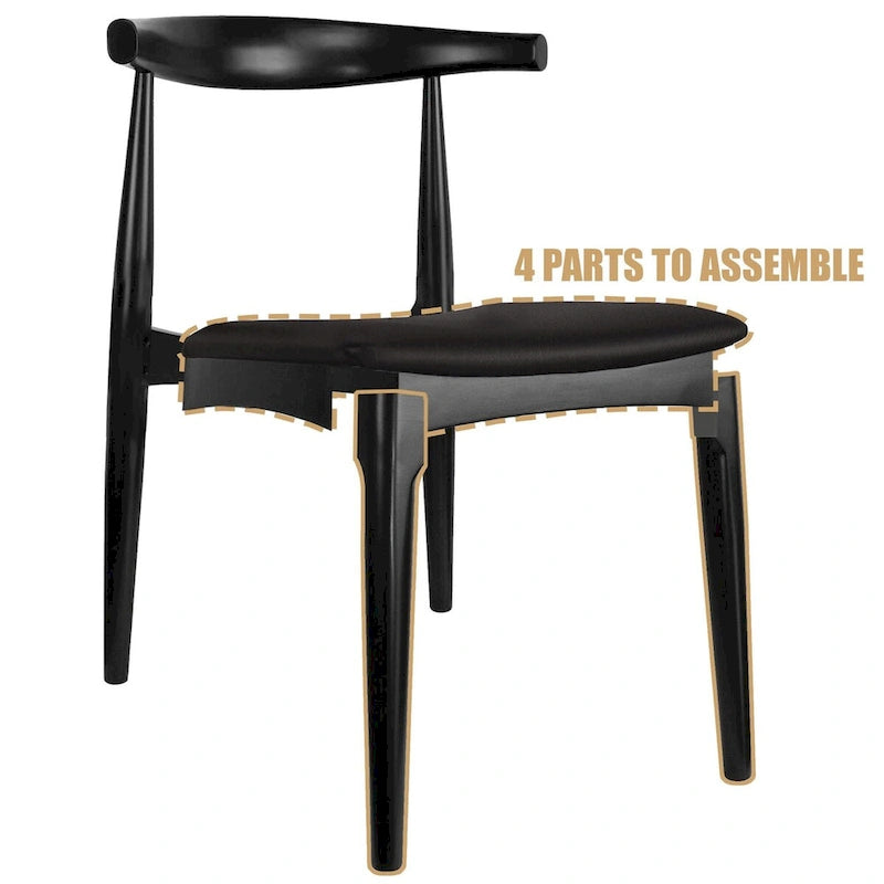 Chaises de salle à manger avec assise en tissu beige ou en similicuir foncé noyer, de bureau ou d'appoint pour salon, chambre et cuisine.