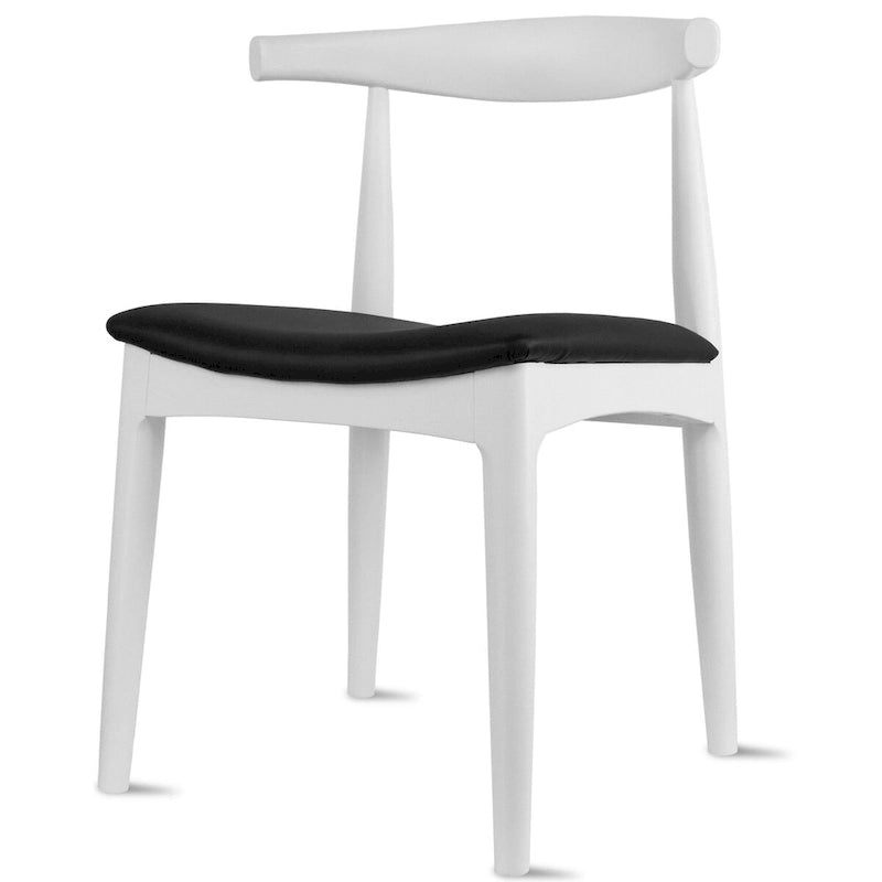Chaises de salle à manger avec assise en tissu beige ou en similicuir foncé noyer, de bureau ou d'appoint pour salon, chambre et cuisine.