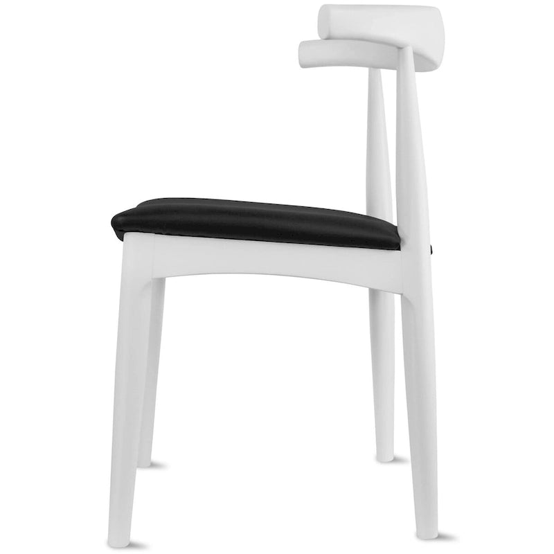 Chaises de salle à manger avec assise en tissu beige ou en similicuir foncé noyer, de bureau ou d'appoint pour salon, chambre et cuisine.