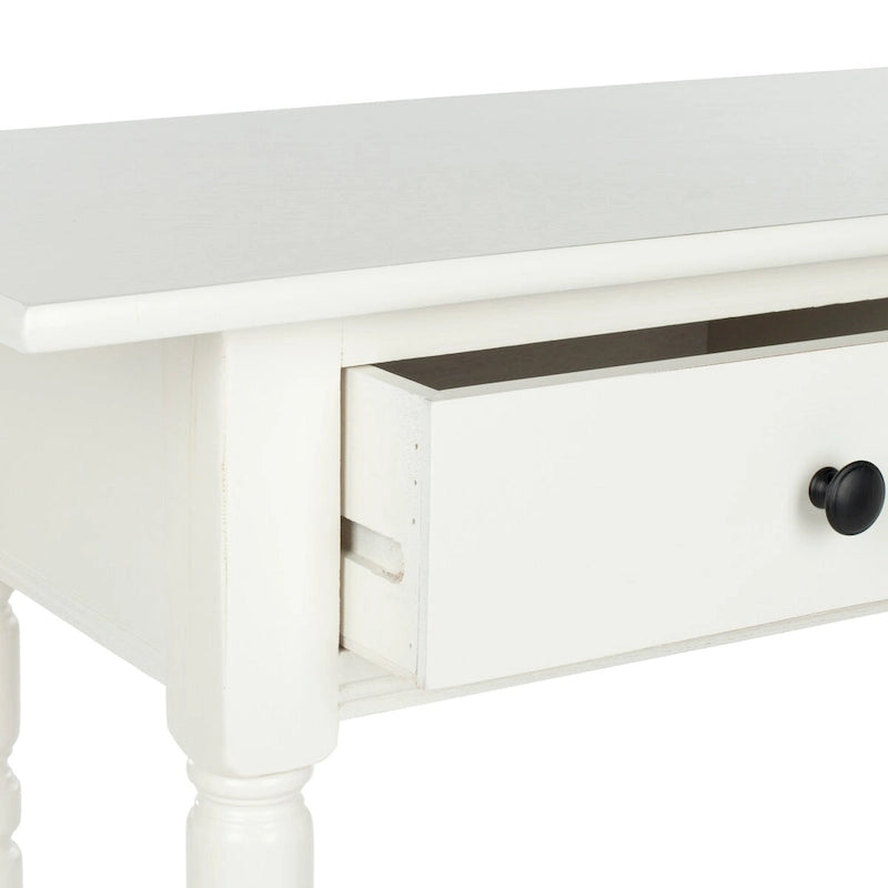 Console 2 tiroirs grise avec étagère inférieure - 37,8 x 13 x 31,9
