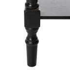 Console 2 tiroirs grise avec étagère inférieure - 37,8 x 13 x 31,9