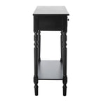 Console 2 tiroirs grise avec étagère inférieure - 37,8 x 13 x 31,9