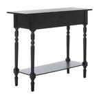 Console 2 tiroirs grise avec étagère inférieure - 37,8 x 13 x 31,9