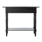 Console 2 tiroirs grise avec étagère inférieure - 37,8 x 13 x 31,9