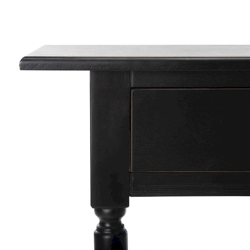 Console 2 tiroirs grise avec étagère inférieure - 37,8 x 13 x 31,9