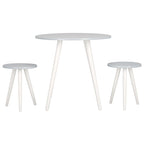 Table à manger ronde avec 2 tabourets – Style ferme moderne, 31L x 31P x 29H