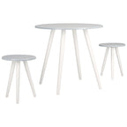Table à manger ronde avec 2 tabourets – Style ferme moderne, 31L x 31P x 29H