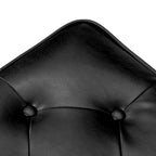 Repose-pieds ottoman capitonné en cuir synthétique de style Mid-Century avec garniture cloutée de 22 pouces