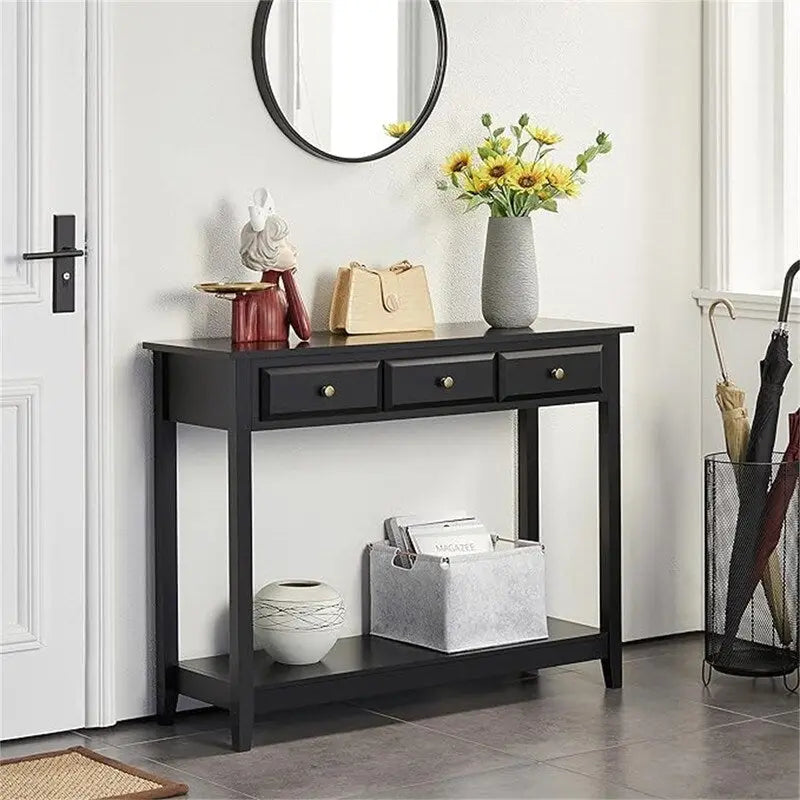 Console avec 3 tiroirs - 13,5P x 42L x 31,5H