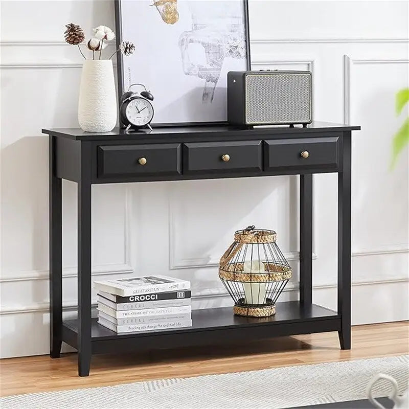 Console avec 3 tiroirs - 13,5P x 42L x 31,5H